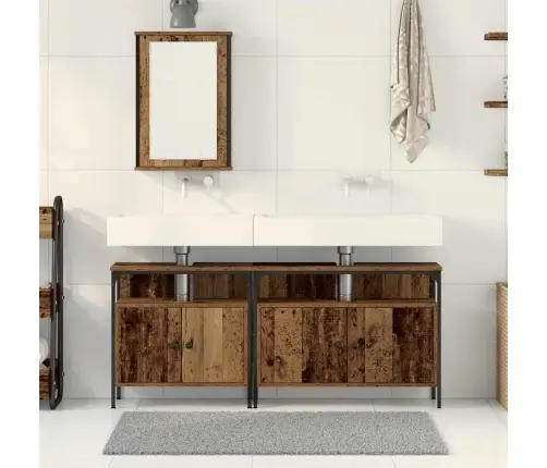 Vannitoa Valamud Riiuliga Ladustamisega 3 Pcs Pruun Tehispuit