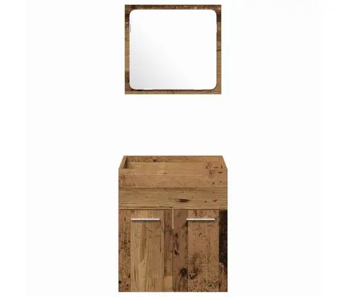 Vonios Baldų Rinkinys 4 Pcs Senovinis Medis Apdirbta Mediena