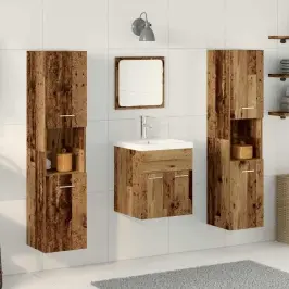 Vonios Baldų Komplektas 4 Pcs Senovinis Medis 41 X 38.5 X 46 Cm