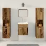 Vonios Baldų Komplektas 4 Pcs Senovinis Medis 41 X 38.5 X 46 Cm