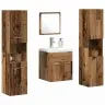 Vonios Baldų Komplektas 4 Pcs Senovinis Medis 41 X 38.5 X 46 Cm