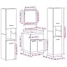 Vonios Baldų Komplektas 4 Pcs Senovinis Medis 41 X 38.5 X 46 Cm