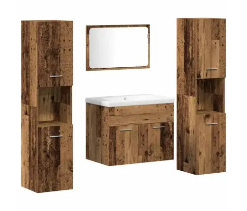 Glabāšanas Komplekts 4 Pcs Inženierijas Koks Vidaxl