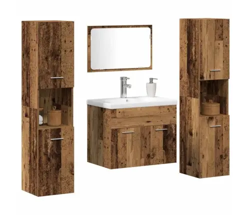 Glabāšanas Komplekts 4 Pcs Inženierijas Koks Vidaxl