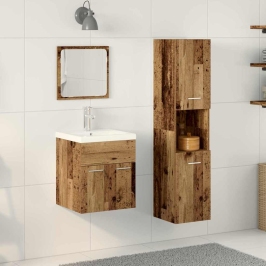 Vannas Istabas Mēbeļu Komplekts Ar Atvilktni 4 Pcs Vecs Koks Vidaxl