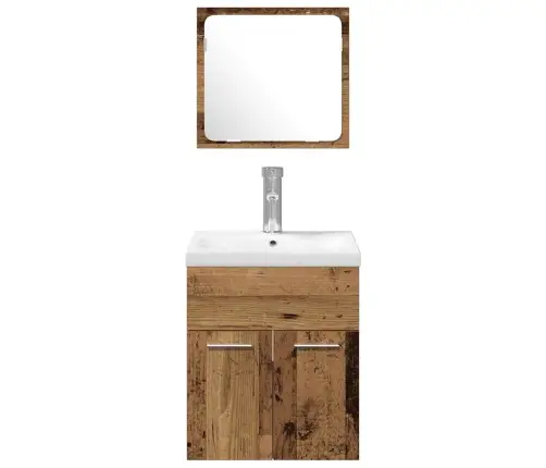 Vannas Istabas Mēbeļu Komplekts Ar Uzglabāšanu 4 Pcs Vecs Koks Vidaxl