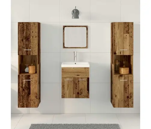 Vannitoa Mööbleset 4 Pcs Vana Puit 41 X 38.5 X 46 Cm Tehispuit Vannitoa Mööbleset 4 Pcs Vana Puit 41 X 38.5 X 46 Cm Tehispuit