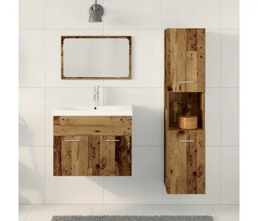 Vannas Istabas Mēbeļu Komplekts 3 Pcs Inženierijas Koks Vidaxl