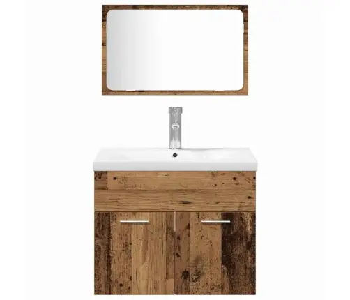 Vannas Istabas Mēbeļu Komplekts 3 Pcs Inženierijas Koks Vidaxl