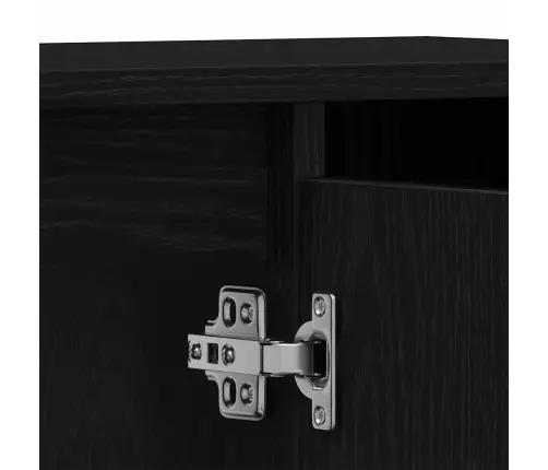 Vonios Baldų Rinkinys Su Saugykla 3 Pcs Juoda 60 X 30 X 60 Cm