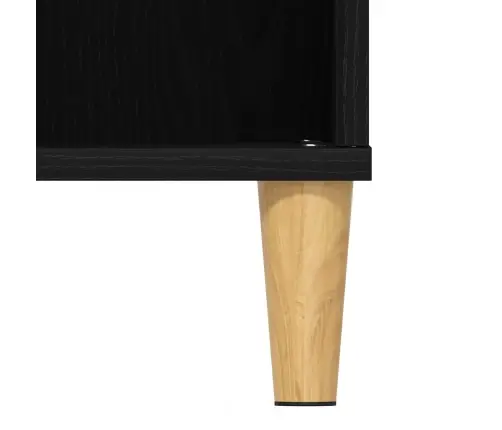 Vonios Baldų Rinkinys Su Saugykla 3 Pcs Juoda 60 X 30 X 60 Cm