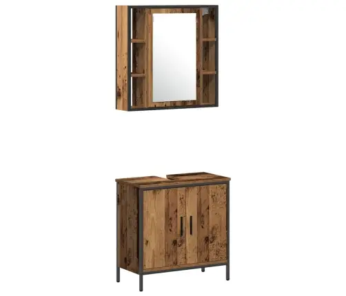 Vonios Baldų Rinkinys Su Lentyna 4 Pcs Ruda 33 X 33 X 185.5 Cm Vonios Baldų Rinkinys Su Lentyna 4 Pcs Ruda 33 X 33 X 185.5 Cm