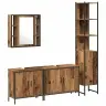 Vannas Istabas Mēbeļu Komplekts 4 Pcs Brūna 33 X 33 X 185.5 Cm Vidaxl