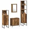 Vannitoa Mööbleset 4 Pcs Pruun 33 X 33 X 185.5 Cm Tehispuit