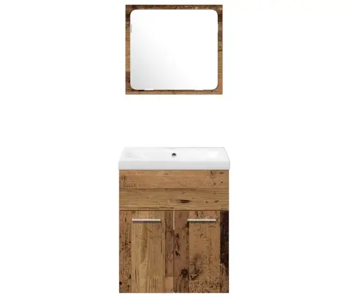 Vonios Baldų Rinkinys 5 Pcs Senas Medis Apdirbta Mediena