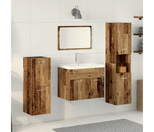 Vannitoa Mööbleset Riiuliga Ladustamisega 5 Pcs Pruun Tehispuit