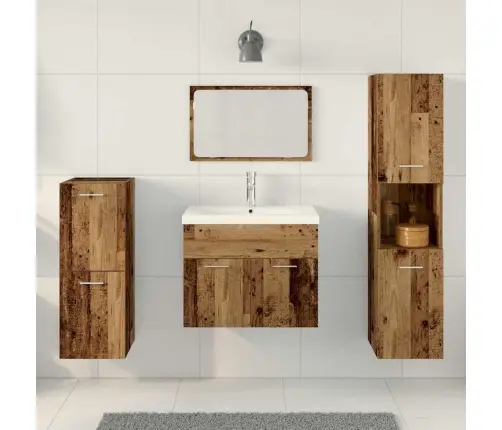 Vannitoa Mööbleset Riiuliga Ladustamisega 5 Pcs Pruun Tehispuit