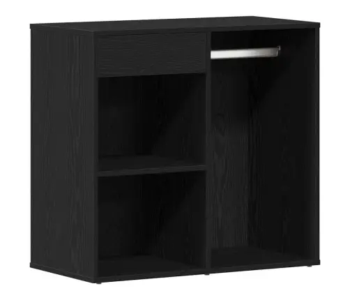 Tualetes Galdiņš Ar Led Un Kabinetu Melnā Ozolā Inženierijas Koks Vidaxl