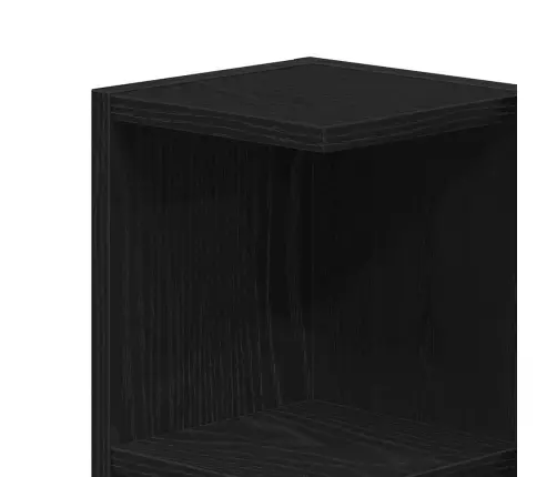 Vonios Baldų Rinkinys Su Lentyna 3 Pcs Juoda 30 X 30 X 99,5 Cm