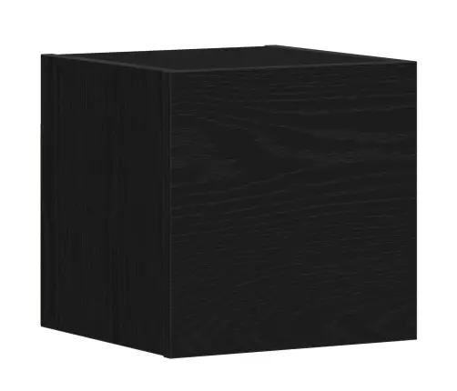 Tv Spintelių Komplektas 3 Pcs Juoda Ąžuolo 130.5 X 30 X 140 Cm