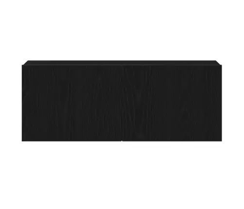 Tv Spintelių Komplektas 3 Pcs Juoda Ąžuolo 130.5 X 30 X 140 Cm