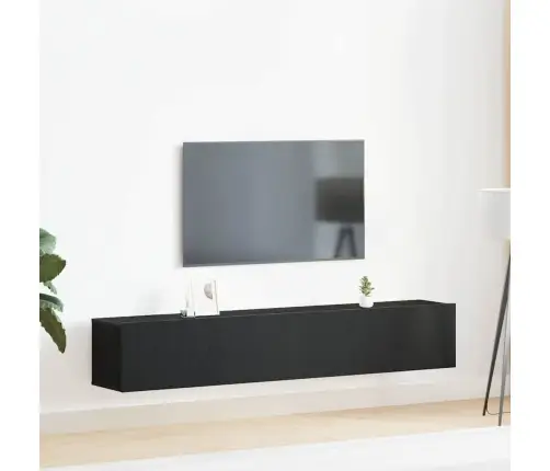 2 Daļu Tv Skapju Komplekts Melnā Krāsā, Inženieru Koks Vidaxl 2 Daļu Tv Skapju Komplekts Melnā Krāsā, Inženieru Koks Vidaxl