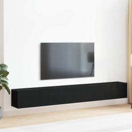 Tv Skapīšu Komplekts 3 Pcs Melns Ozols 80 X 30 X 30 Cm Vidaxl