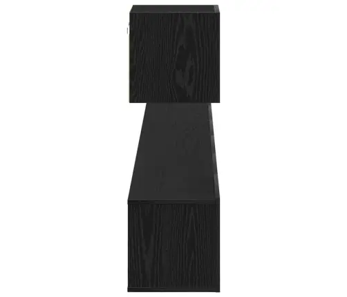 Tv Spintelių Komplektas 4 Pcs Juoda Ąžuolo 80 X 30 X 30 Cm