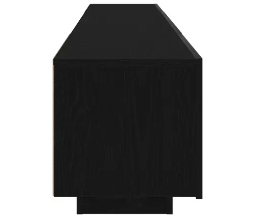 Tv Galds Ar Led Gaismām Melnā Ozola Krāsā 180X35X40 Cm No Inženierijas Koka Vidaxl