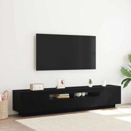 Televizora Skapīša 2 Pcs Melna 200 X 35 X 40 Cm Vidaxl
