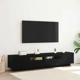 Televizora Skapīša 2 Pcs Melna 200 X 35 X 40 Cm Vidaxl