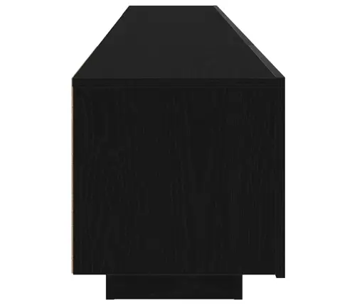 Tv Skapītis Ar Led Gaismām Melnā Ozola Krāsā, 200X35X40 Cm, Inženierijas Koks Vidaxl