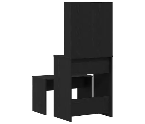 Tualettlaua Komplekt Must Tamm 60 X 40 X 140 Cm Tehispuit
