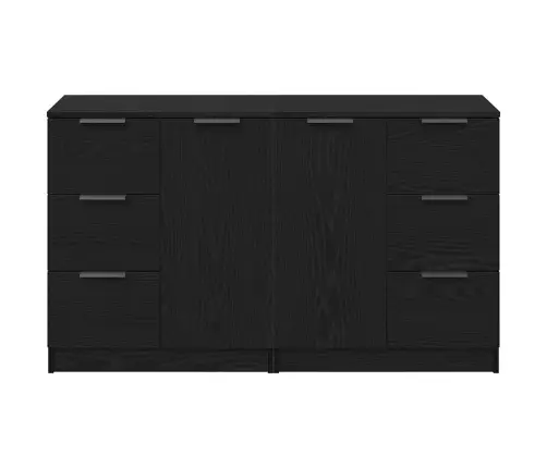 Apskates 2 Gabali Melna Ozola 60X30X70 Cm Inženierijas Koks Vidaxl