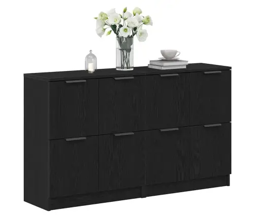 Sānu Skapji 2Gab Melna Ozolkoka 60X30X70 Cm Inženierijas Koks Vidaxl Sānu Skapji 2Gab Melna Ozolkoka 60X30X70 Cm Inženierijas Koks Vidaxl