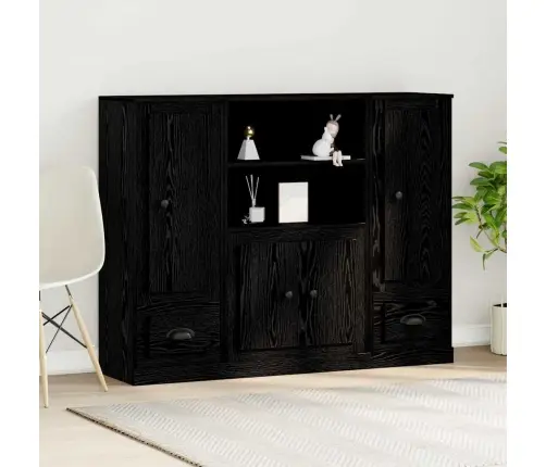 Kõrge Kapp Sahtliga Must Tamm Tehispuit