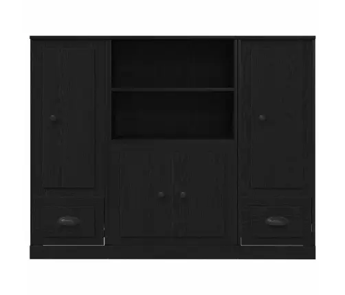 Kõrge Kapp Sahtliga Must Tamm Tehispuit