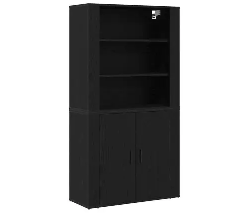 Augstais Skapītis Melnā Ozolā Inženierētā Koka Vidaxl