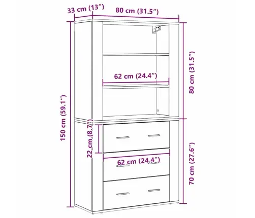 Augstais Galds Melnā Ozolkoka Inženierijas Koks Vidaxl