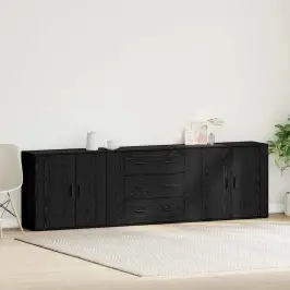 Bufete Melns Ozols 240 X 33 X 70 Cm Inženierijas Koks Vidaxl