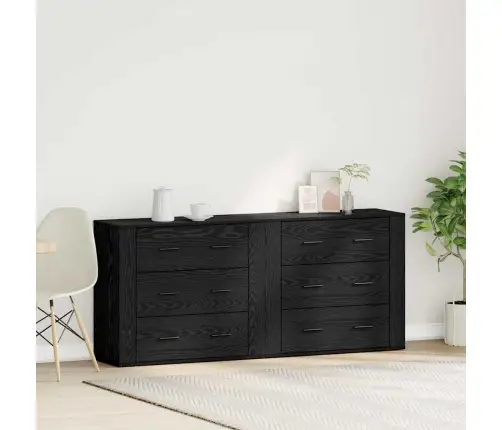 Külglaud Sahtliga Must Tamm 160 X 33 X 70 Cm Tehispuit