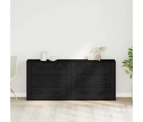 Külglaud Sahtliga Must Tamm 160 X 33 X 70 Cm Tehispuit