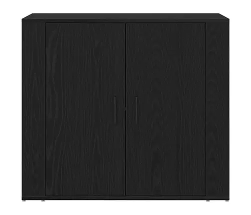 3 Daļu Sānu Skapji Melns Ozols Inženierijas Koks Vidaxl