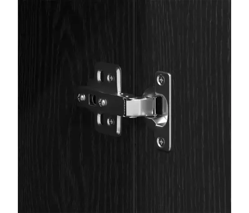 3 Daļu Vannasistabas Skapju Komplekts Melna Ozola Inženierijas Koks Vidaxl