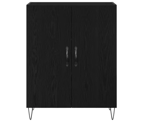 Augstais Skapis Melnā Ozola 69.5X34X180 Cm Kompozītmateriāli Vidaxl Augstais Skapis Melnā Ozola 69.5X34X180 Cm Kompozītmateriāli Vidaxl