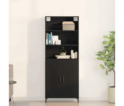 Augstais Galds Melnais Ozols 69.5X34X180 Cm Inženierijas Koks Vidaxl Augstais Galds Melnais Ozols 69.5X34X180 Cm Inženierijas Koks Vidaxl