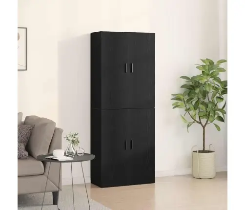 Skapji, 2 Gabali, Melnā Ozolkoka, 69,5X34X180 Cm, Inženierijas Koks Vidaxl