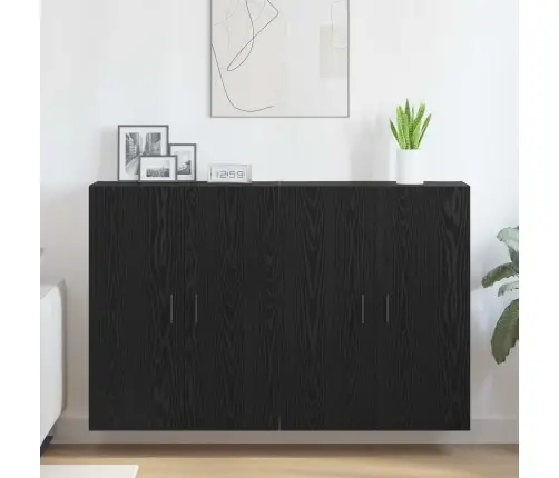 Skapji, 2 Gabali, Melnā Ozolkoka, 69,5X34X180 Cm, Inženierijas Koks Vidaxl