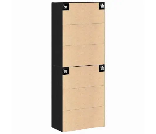 Skapji, 2 Gabali, Melnā Ozolkoka, 69,5X34X180 Cm, Inženierijas Koks Vidaxl