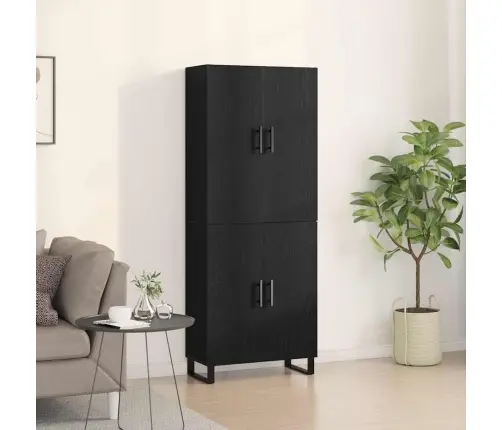 Kõrgushein 2 Pcs Must Tamm 69,5 X 34 X 180 Cm